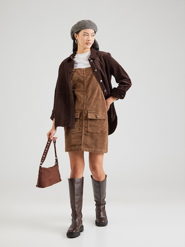 Gonna con pettorina 'ONLGLOBAL' di ONLY in marrone