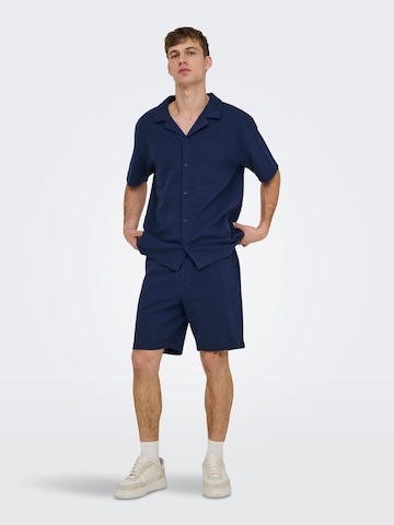 Only & Sons - Ajuste confortable Camisa 'ONSKosta' en azul