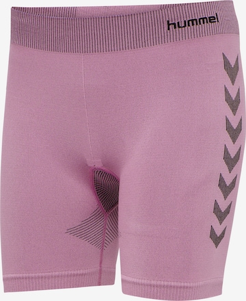 Skinny Pantaloni sport de la Hummel pe roz