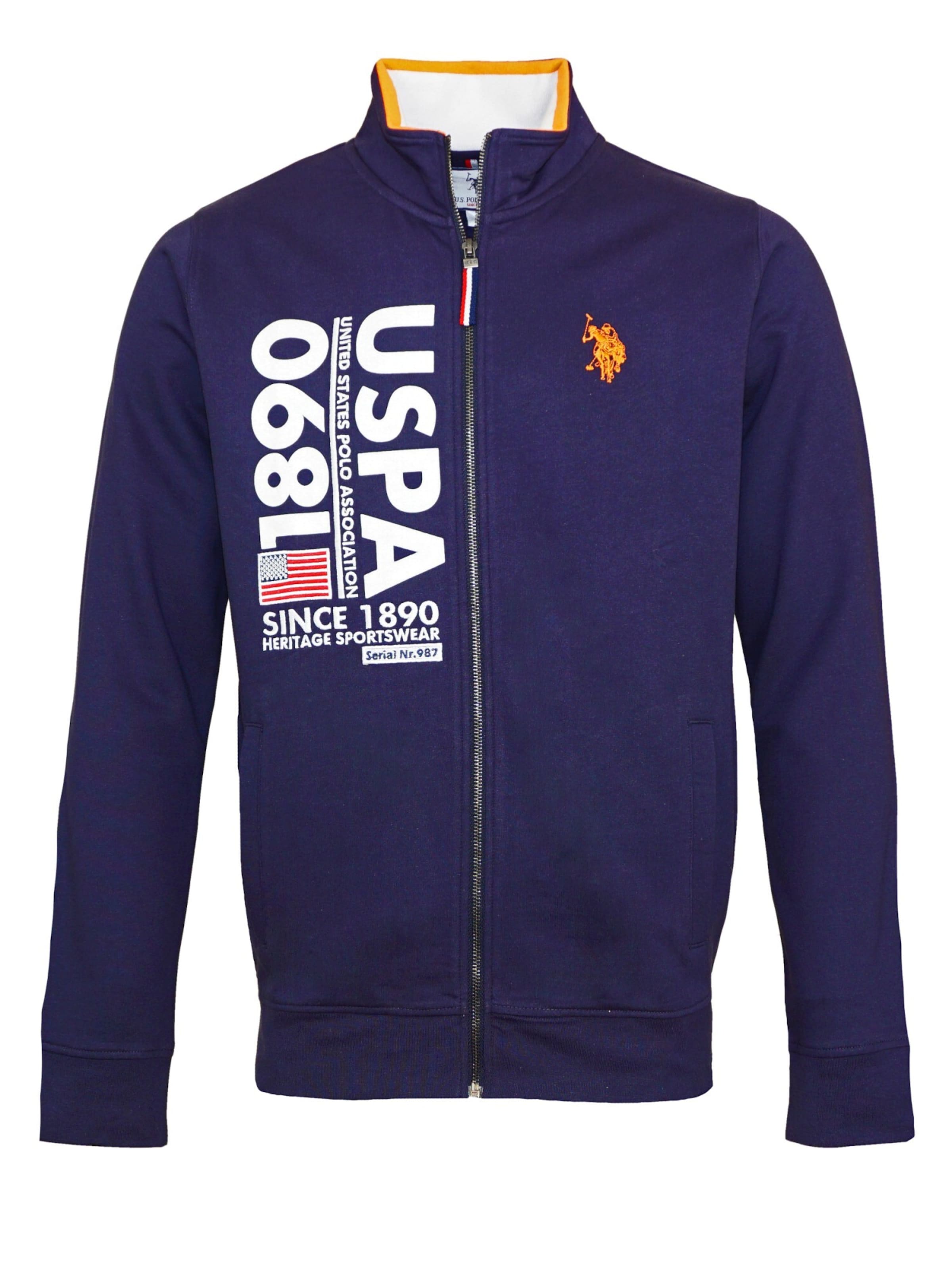 Giacca di felpa di U.S. POLO ASSN. in blu: frontale