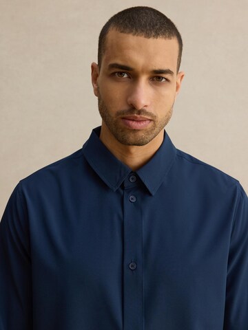 DAN FOX APPAREL Regular fit Overhemd 'Kian' in Blauw