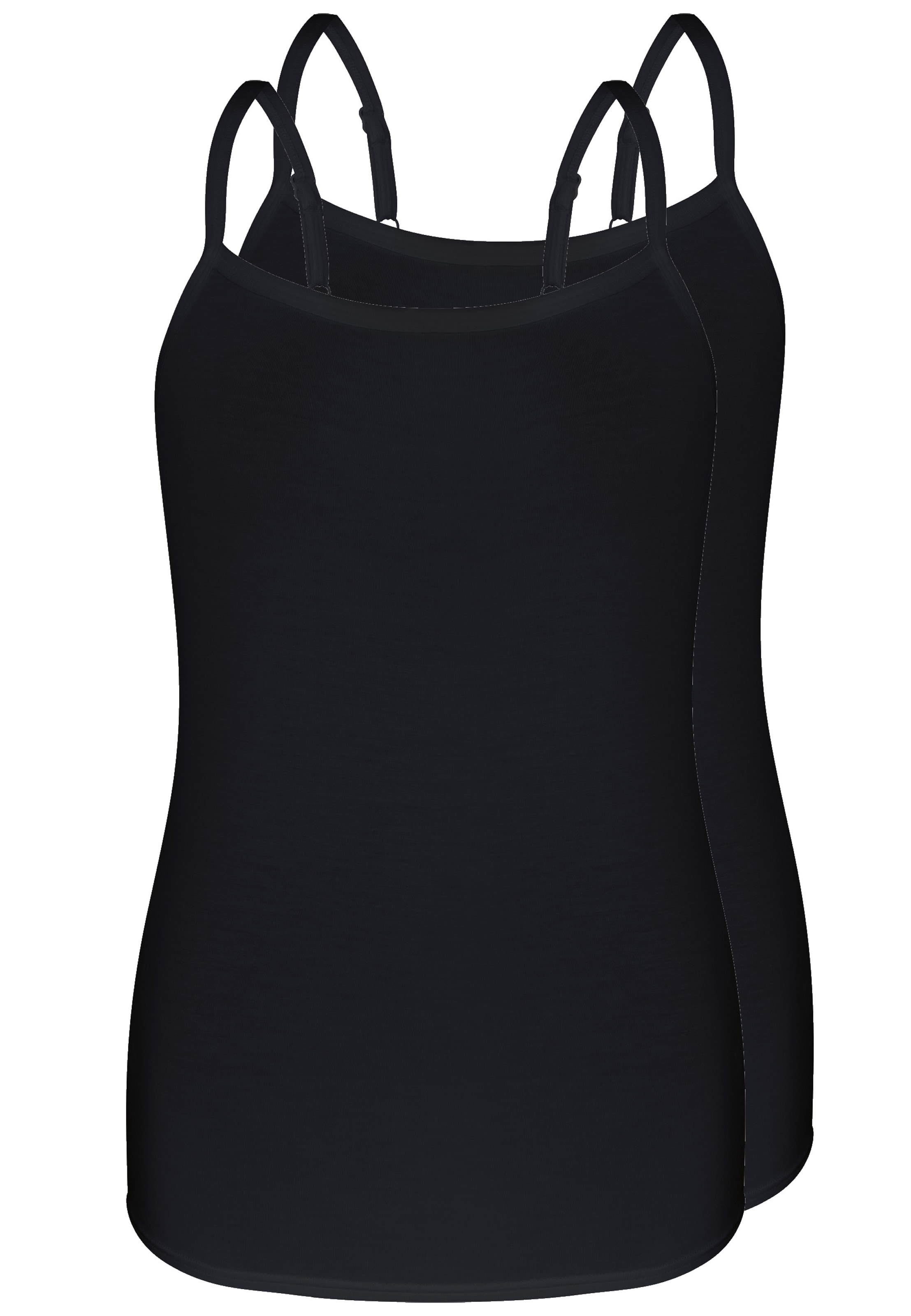 Maillot de corps 'LOVELY SKIN' sassa en noir : devant