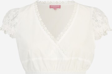 Blouse folklorique Krüger Madl en blanc : devant