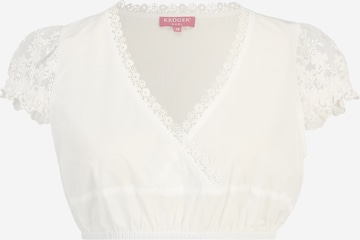 Blouse folklorique Krüger Madl en blanc : devant