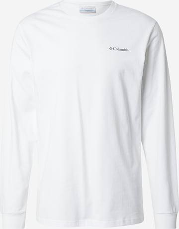 balta COLUMBIA Sportiniai marškinėliai 'Explorers Canyon': priekis