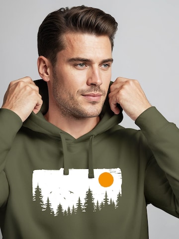 Neverless Sweatshirt 'Forest' in Grün