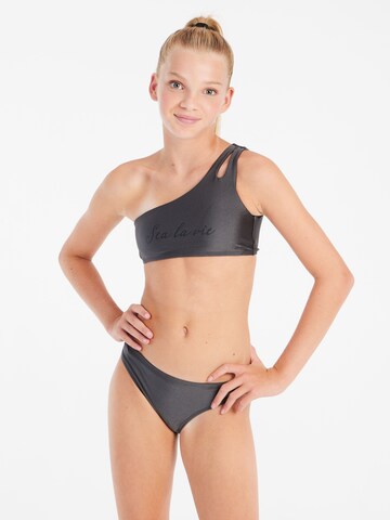 PROTEST Bustier Bikini 'PRTYeah JR' in Grijs: voorkant