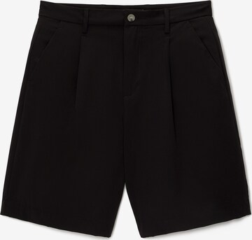 Wide Leg Pantalon Pull&Bear en noir : devant