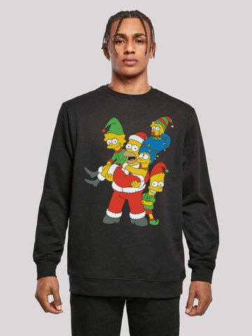 F4NT4STIC Sweatshirt 'The Simpsons Christmas Family' in Schwarz: predná strana