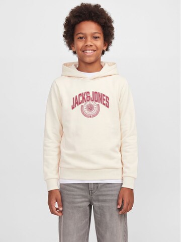 Jack & Jones Junior Sweatshirt in Weiß: Vorderseite