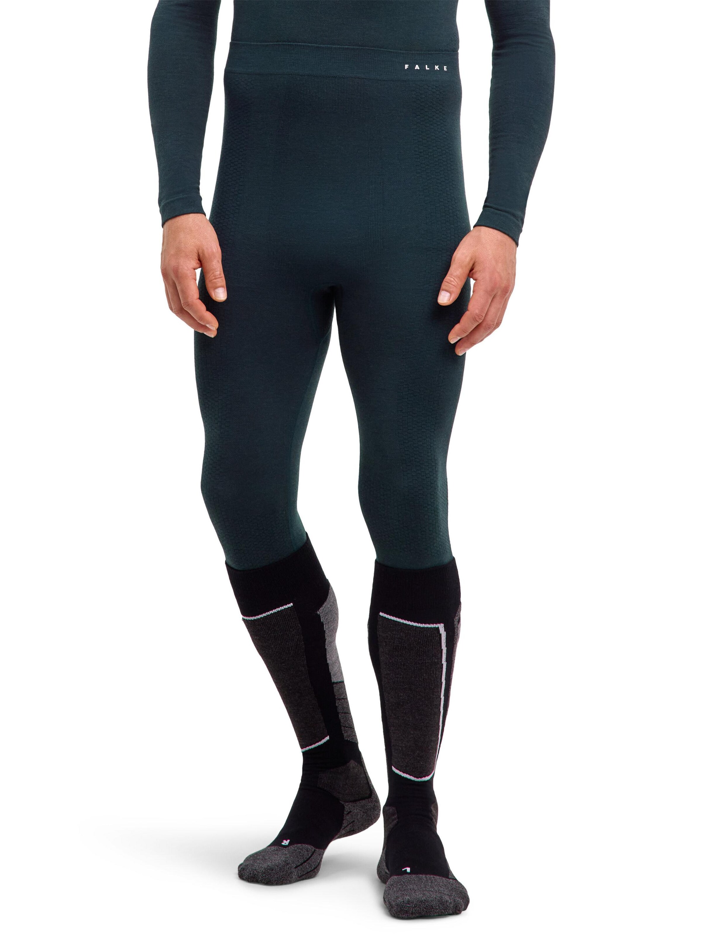 FALKE Regular Workout Pants 'Thermozone 3/4' in Mixed colors: front