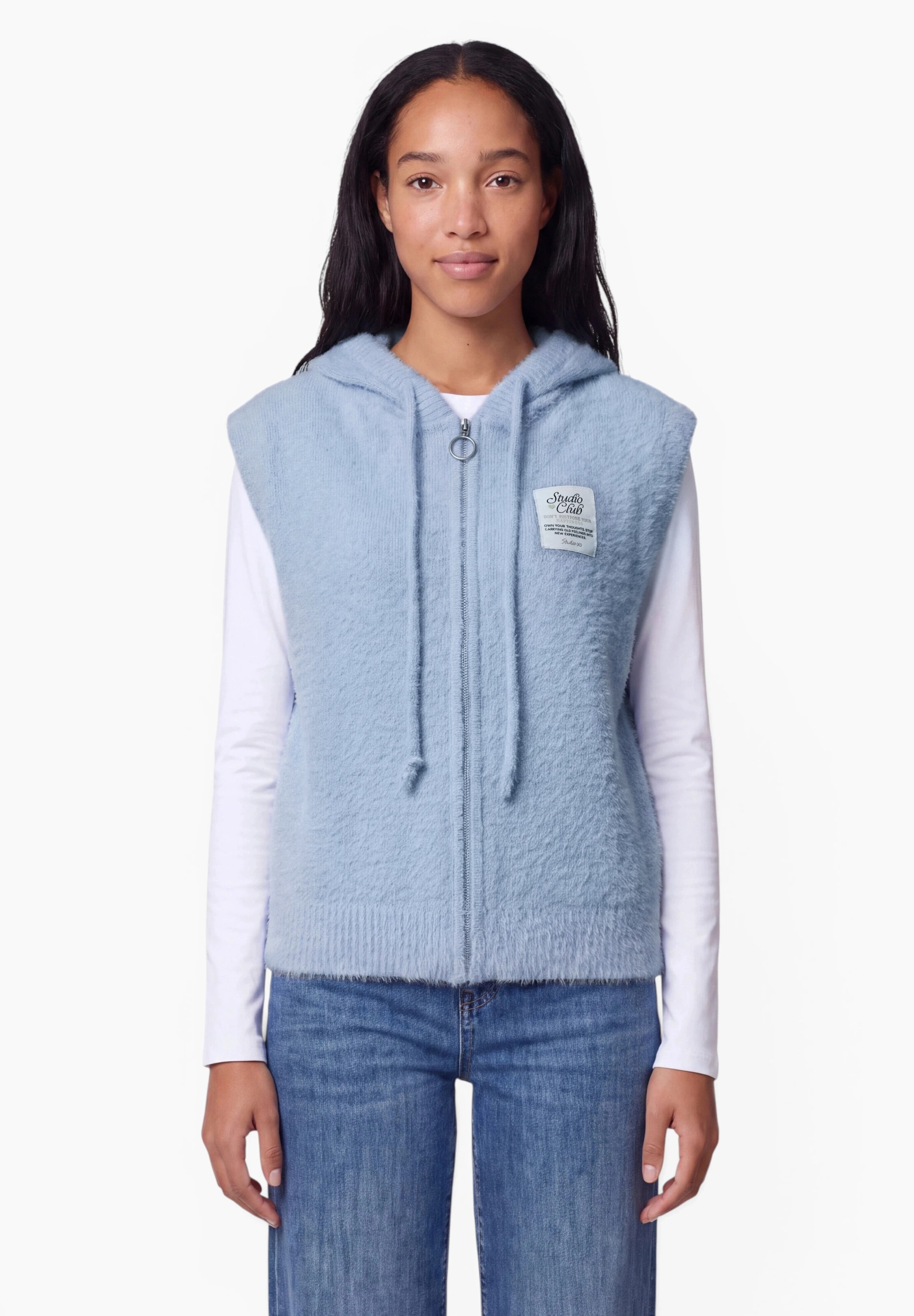Street One Studio Vest in Blue: front