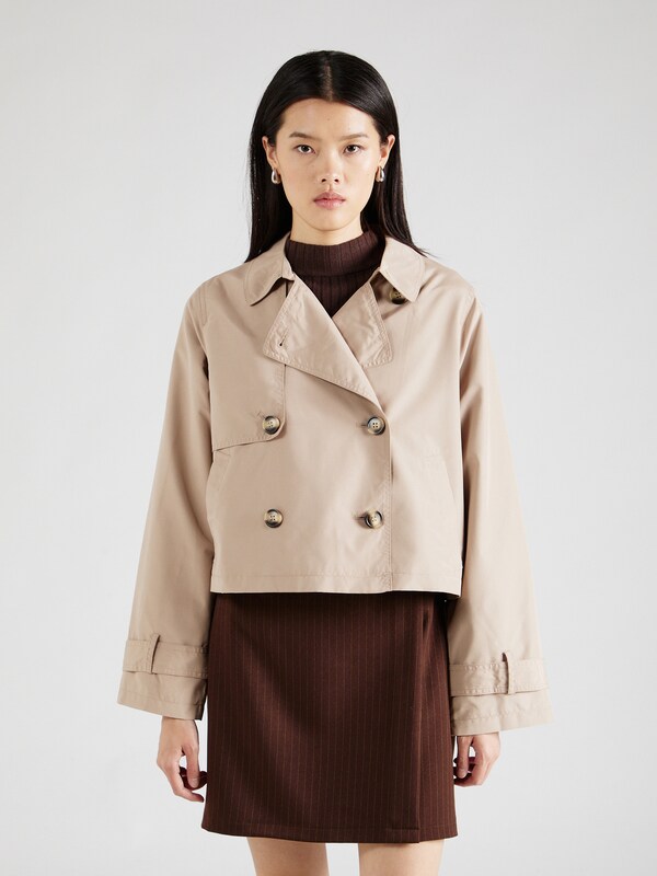 VERO MODA Between-Seasons Coat in Dark Beige