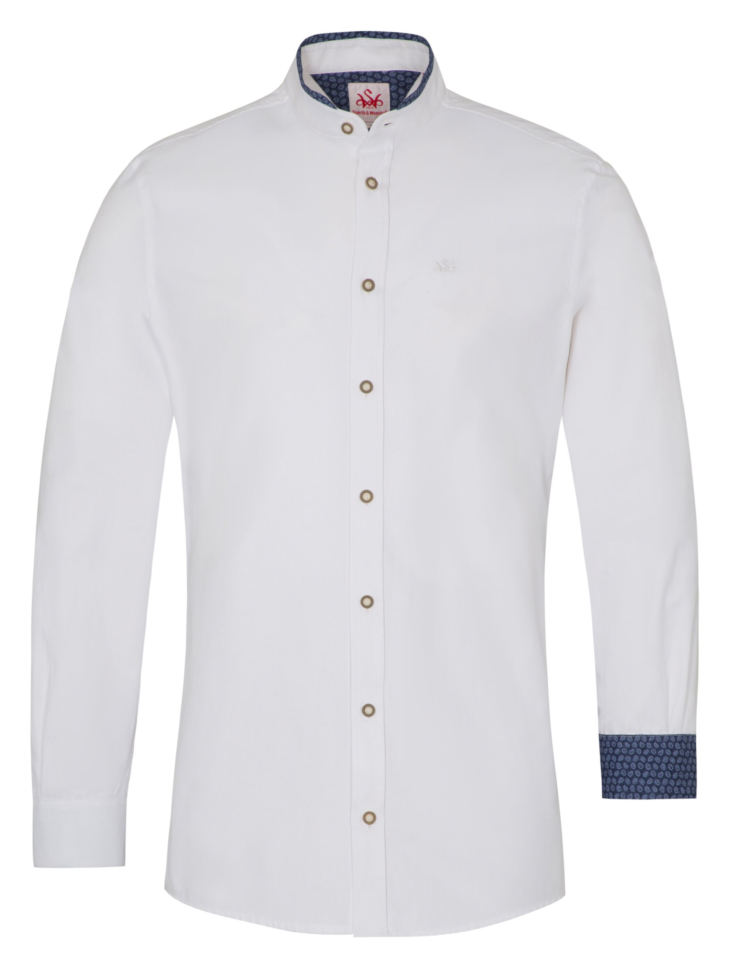 SPIETH & WENSKY Slim fit Traditional button up shirt 'Dorsten' in White: front