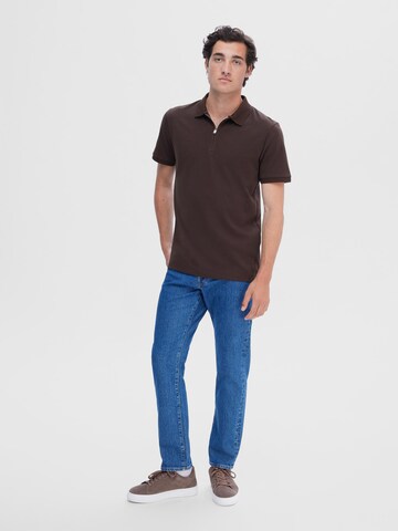 Maglietta 'Fave' di SELECTED HOMME in marrone
