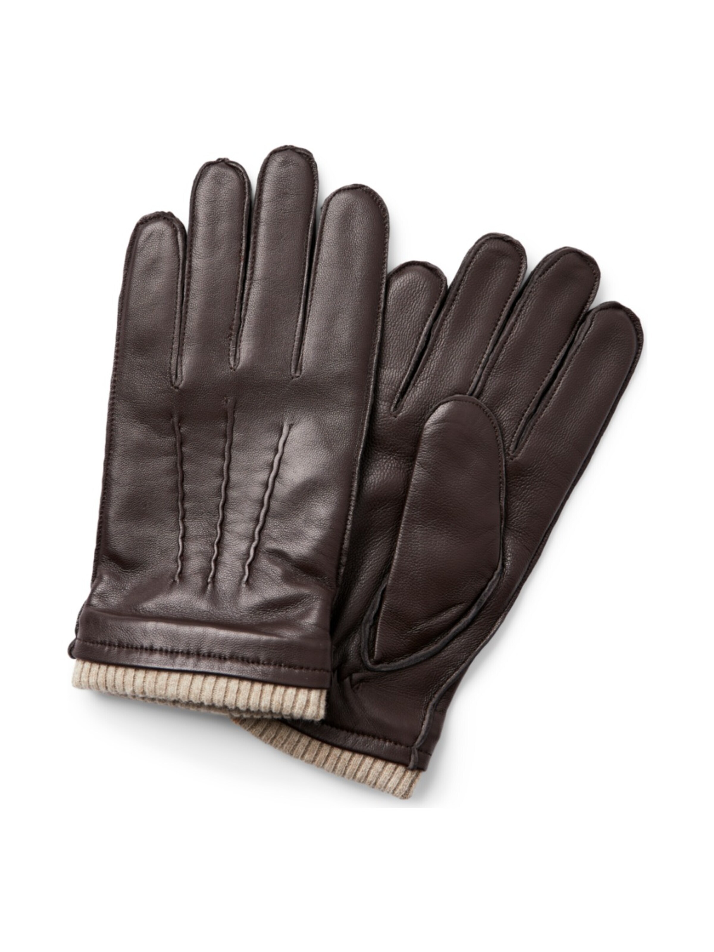 Trendhim Full finger gloves 'Fjeld' in Brown: front