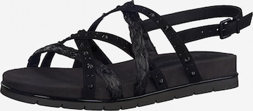 TAMARIS Strap sandal in Black: front