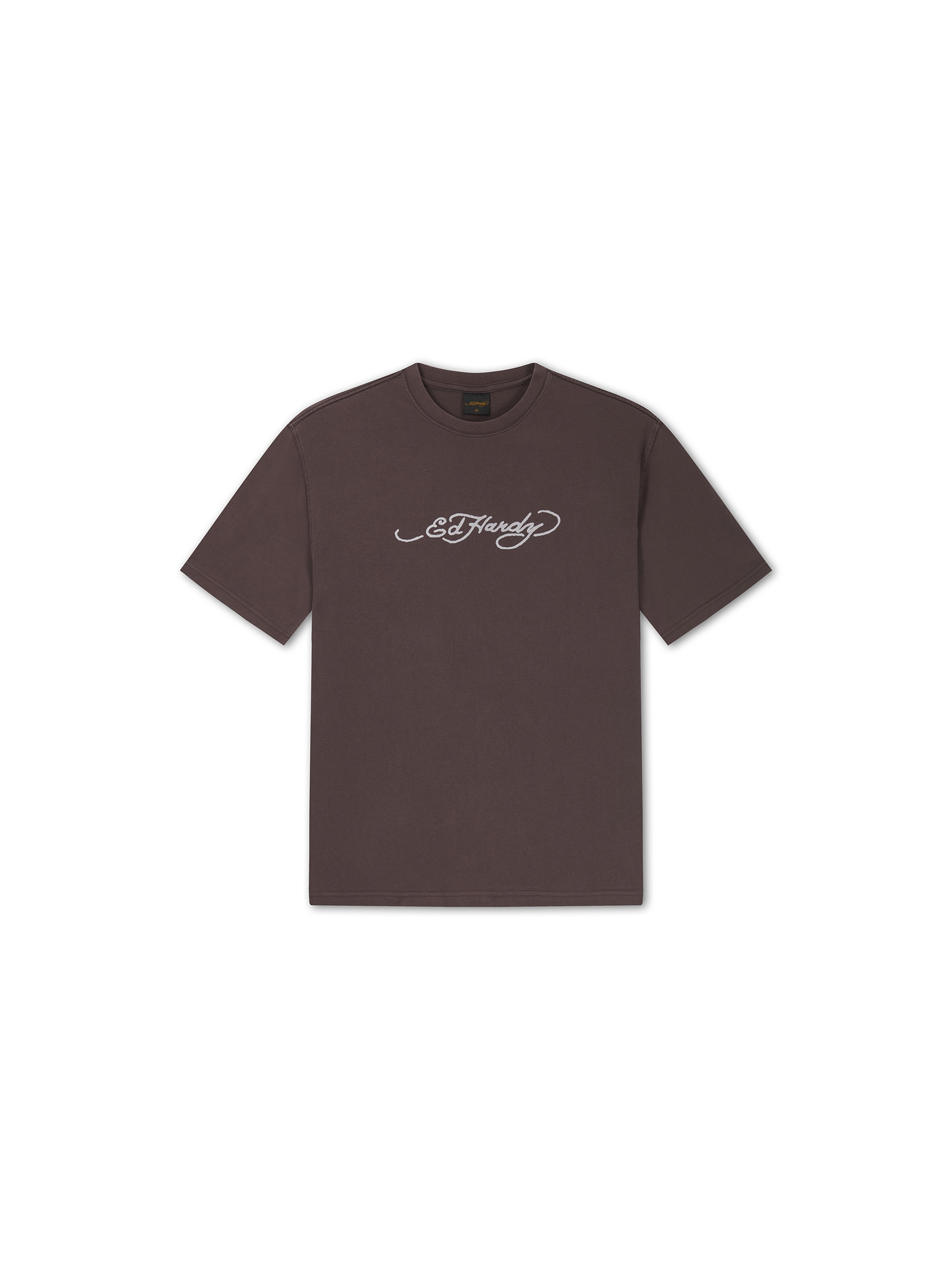 Ed Hardy - Camiseta en marrón: frente