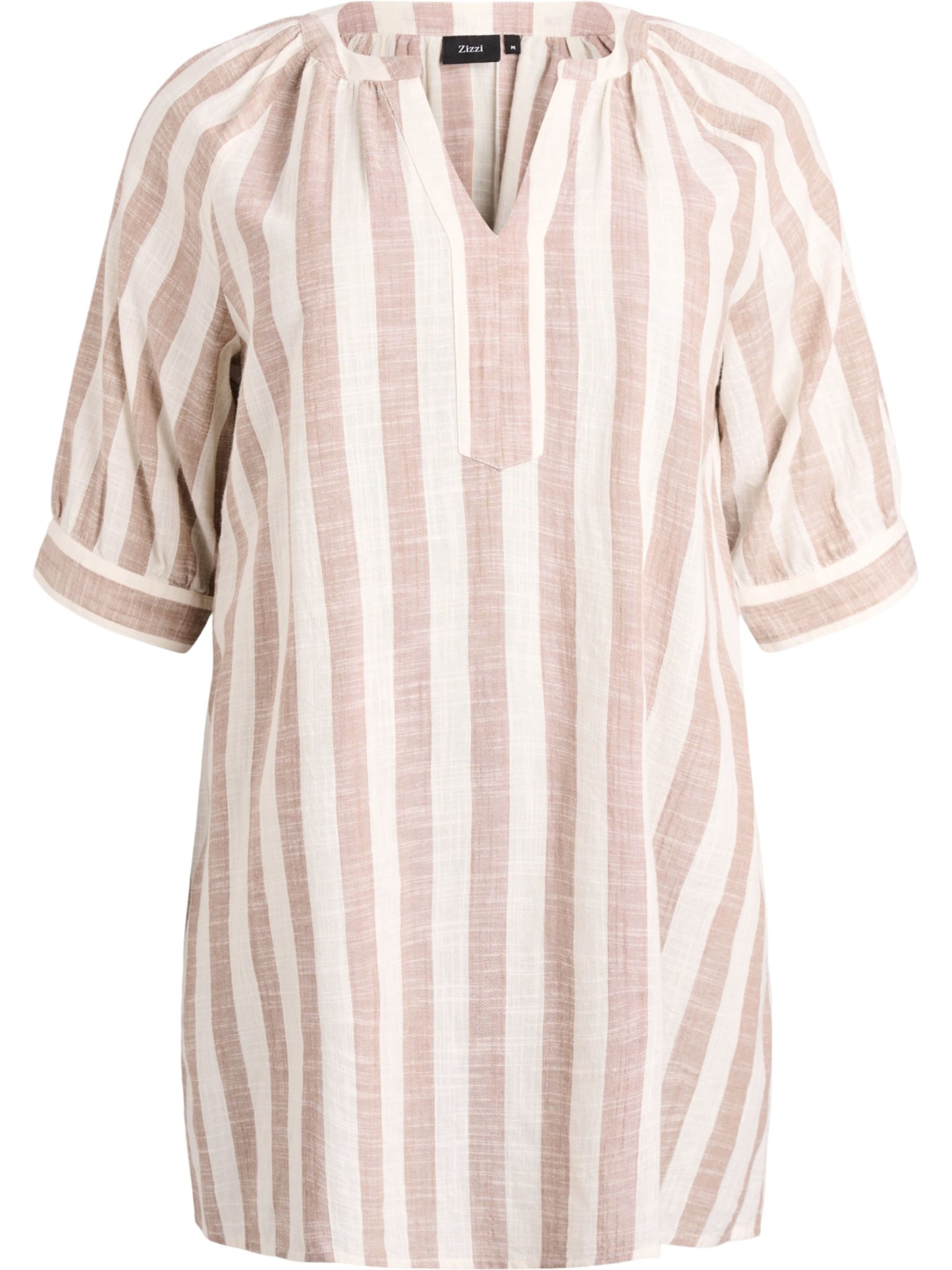 Tunique 'Cananna' Zizzi en beige : devant