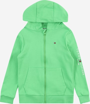 TOMMY HILFIGER Sweat jacket in Green: front