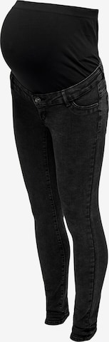 Only Maternity Skinny Jeans 'Rose' in Zwart: voorkant