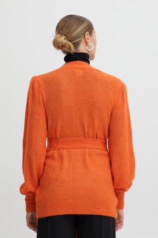 ICHI Knit Cardigan 'Kamara' in Orange