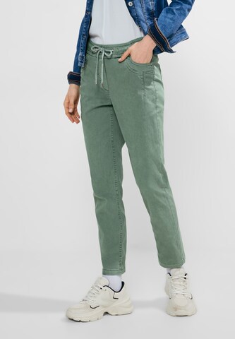 CECIL Slim fit Pants in Green: front