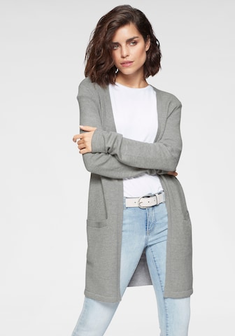 Tamaris Knit Cardigan in Grey: front