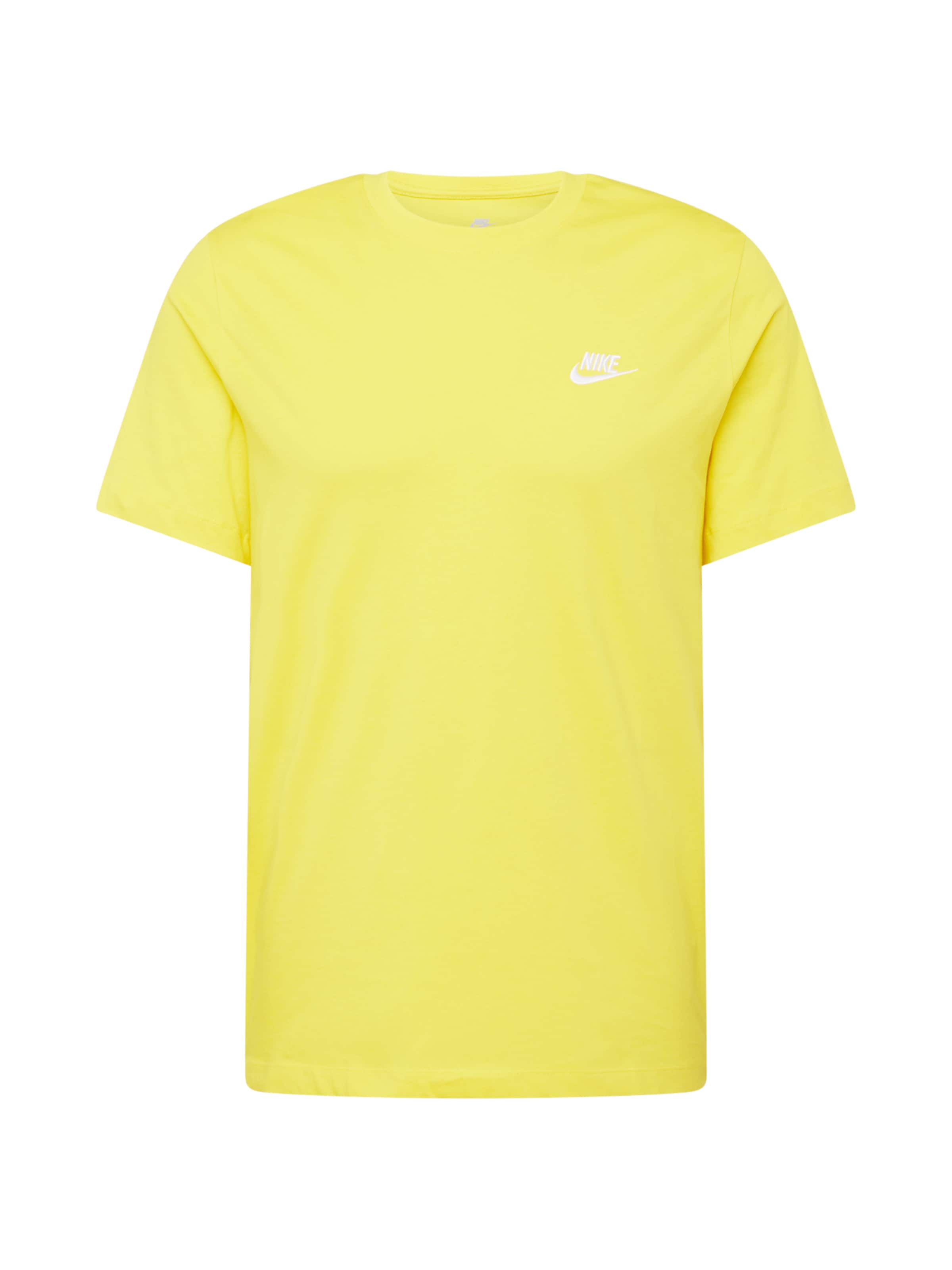 Nike Sportswear T-shirt 'CLUB' i gul: framsida