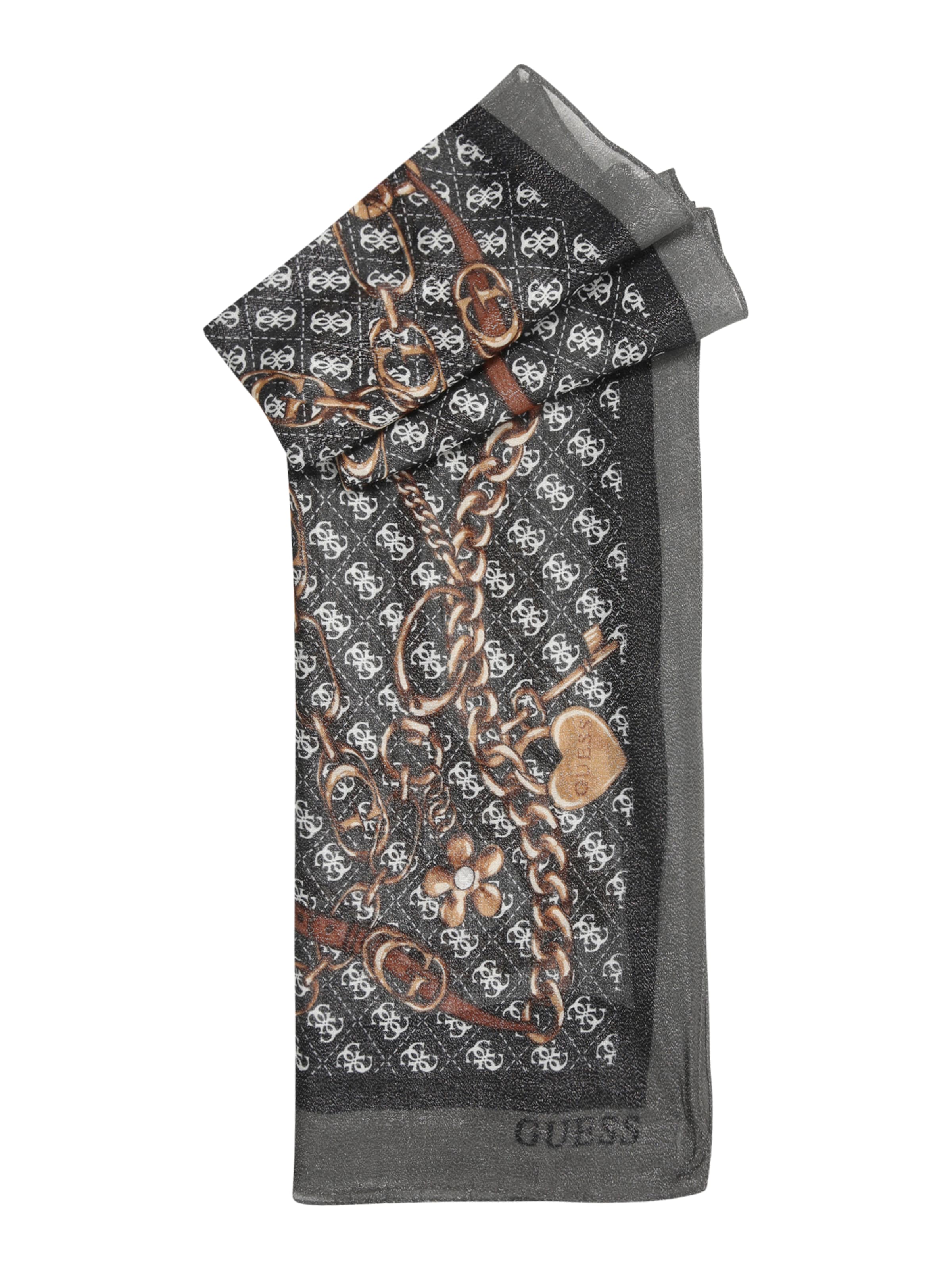 GUESS Schal'SCARF 90X180' in Schwarz: Vorderseite