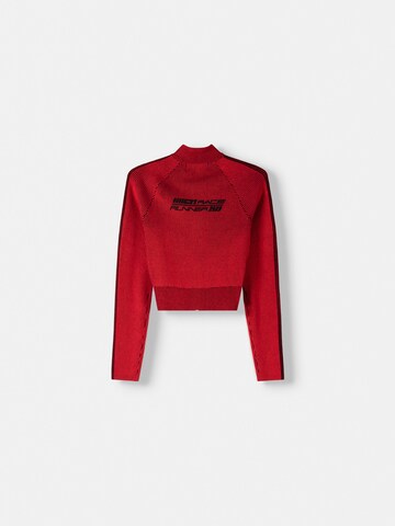 Bershka Knit cardigan in Red
