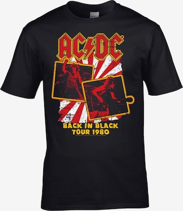 T-Shirt 'Ac/dc Back in Black Tour 1980 T-Shirt' AC/DC en noir : devant