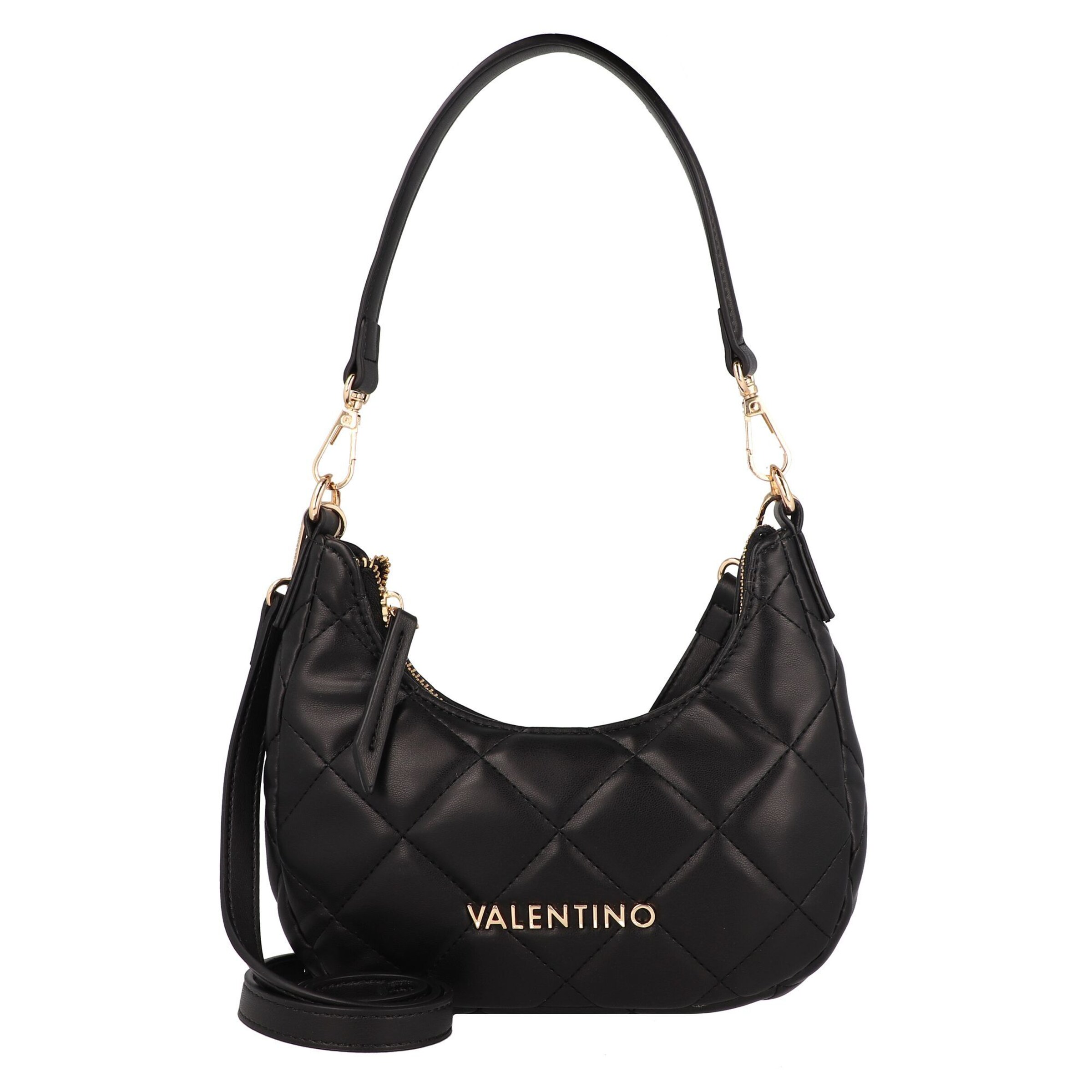 VALENTINO - Mala de ombro 'Ocarina' em preto: frente