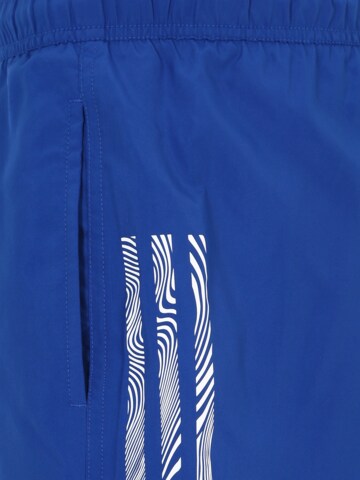 ADIDAS SPORTSWEAR Athletic Swim Trunks 'Short  Mid 3-Stripes' in Blue