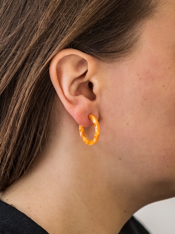 Fräulein Wunder - Brincos 'Acetat Anni' em laranja