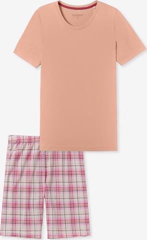 SCHIESSER Korte pyjama ' Comfort Essentials ' in Oranje: voorkant