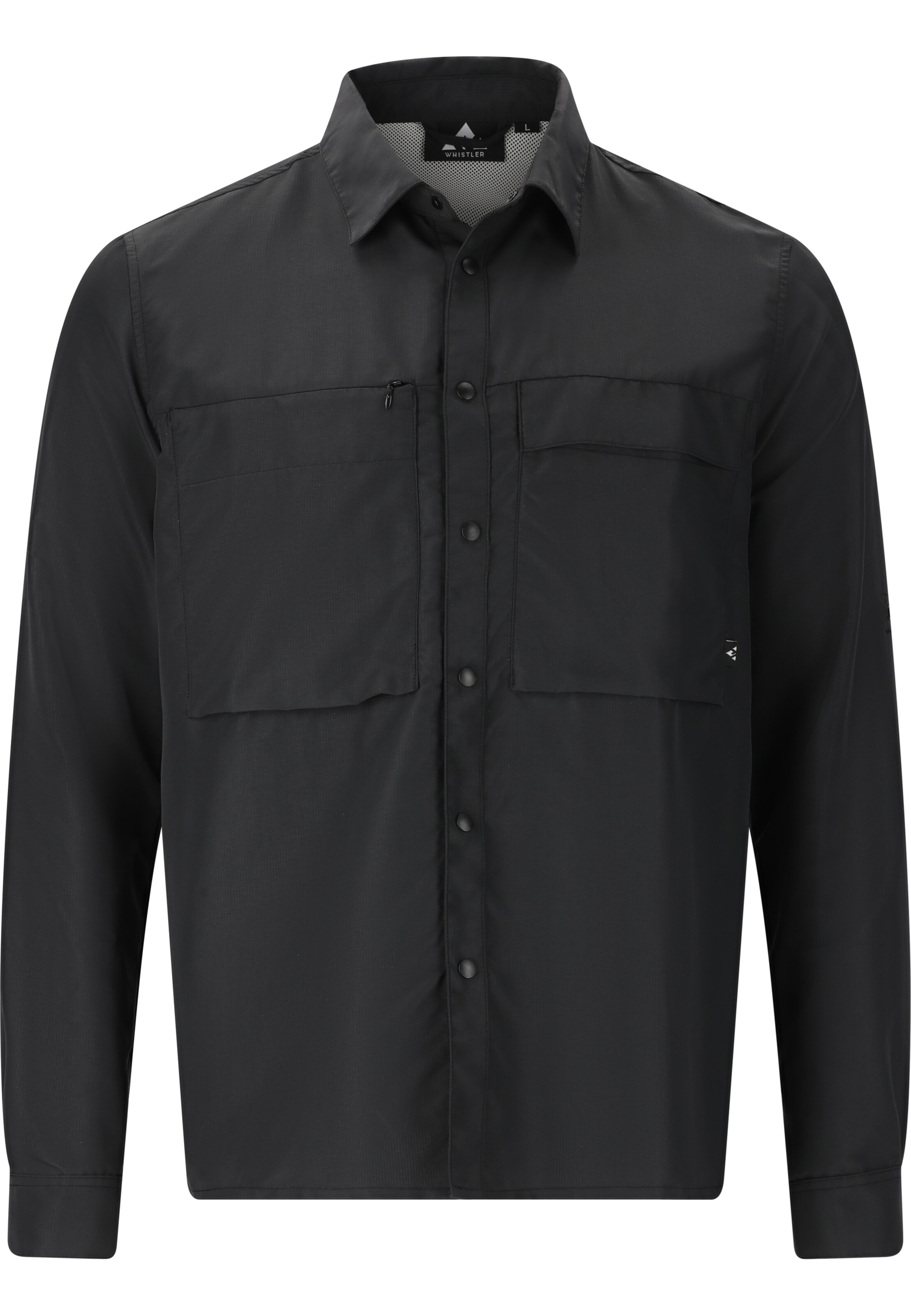 Whistler Regular Fit Funktionshemd 'Elm' in Schwarz: Vorderseite