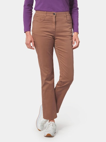 Regular Pantalon Goldner en marron : devant