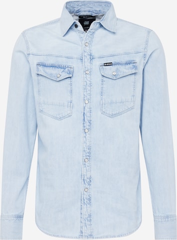 G-Star RAW - Slim Fit Camisa em azul: frente