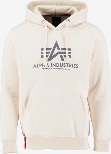 Felpa ALPHA INDUSTRIES di colore crema / grigio scuro, Visualizzazione prodotti