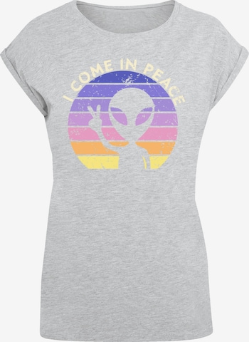 T-shirt 'Alien Peace Sunset' F4NT4STIC en gris : devant