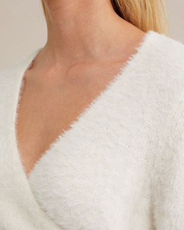 WE Fashion Knit cardigan in White