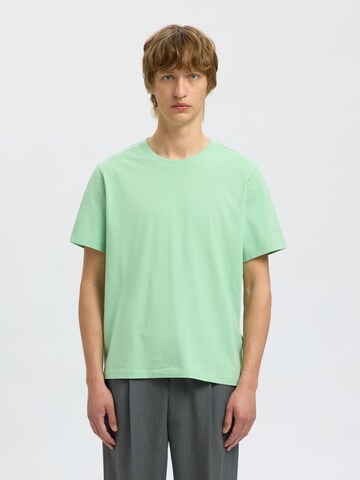 SELECTED T-Shirt 'SLHAspen' in Grün: Vorderseite