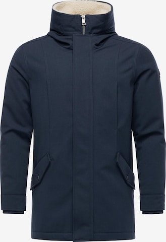 Ragwear Wintermantel 'Mr Cany' in Blau: Vorderseite