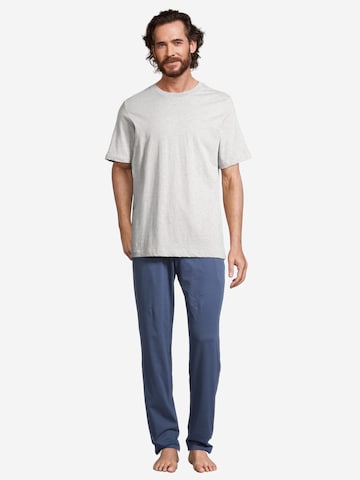 SCHIESSER Pyjama kurz 'Night & Home' in Blau