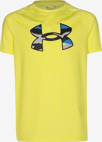 UNDER ARMOUR Performance Shirt 'Tech 2.0 Nova' in Yellow: front