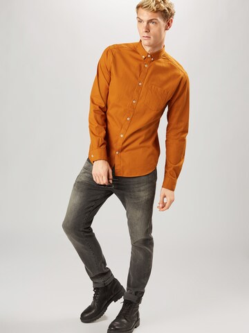 TOM TAILOR Regular Fit Hemd in Orange