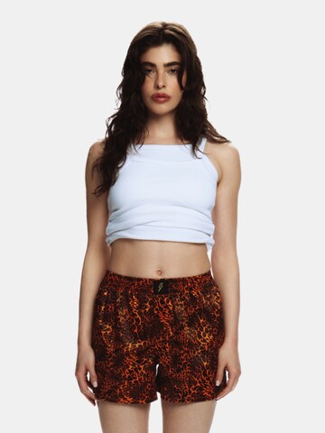 EKCENTRIK Loose fit Trousers 'Leopard' in Orange