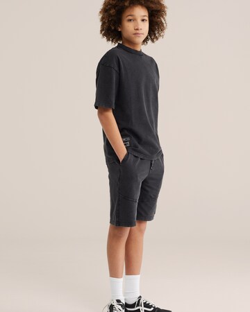 juoda WE Fashion Standartinis Kelnės