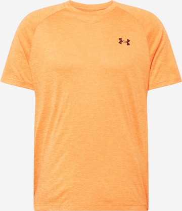 UNDER ARMOUR Performance Shirt 'Tech 2.0' in Orange: front